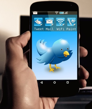  La imagen muestra una mano sosteniendo un teléfono móvil, y en la pantalla aparece un pájaro que se asemeja al de Twitter.