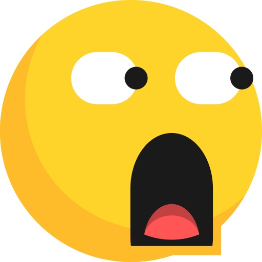 La imagen muestra un emoji con los ojos muy abiertos y la mandíbula caída en señal de sorpresa