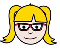 La imagen muestra la cara de una niña con dos coletas y gafas.