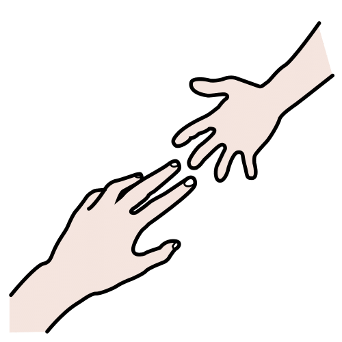 La imagen muestra dos manos extendidas a punto de tocarse.