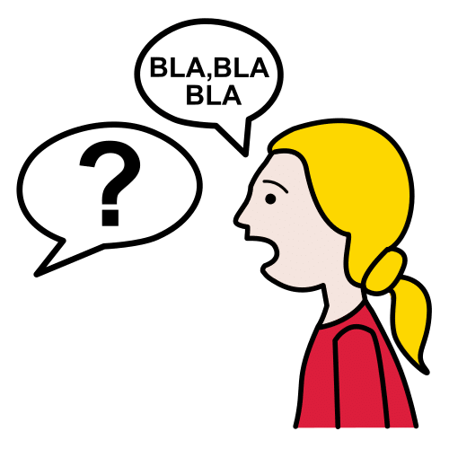La imagen muestra a una niña hablando.