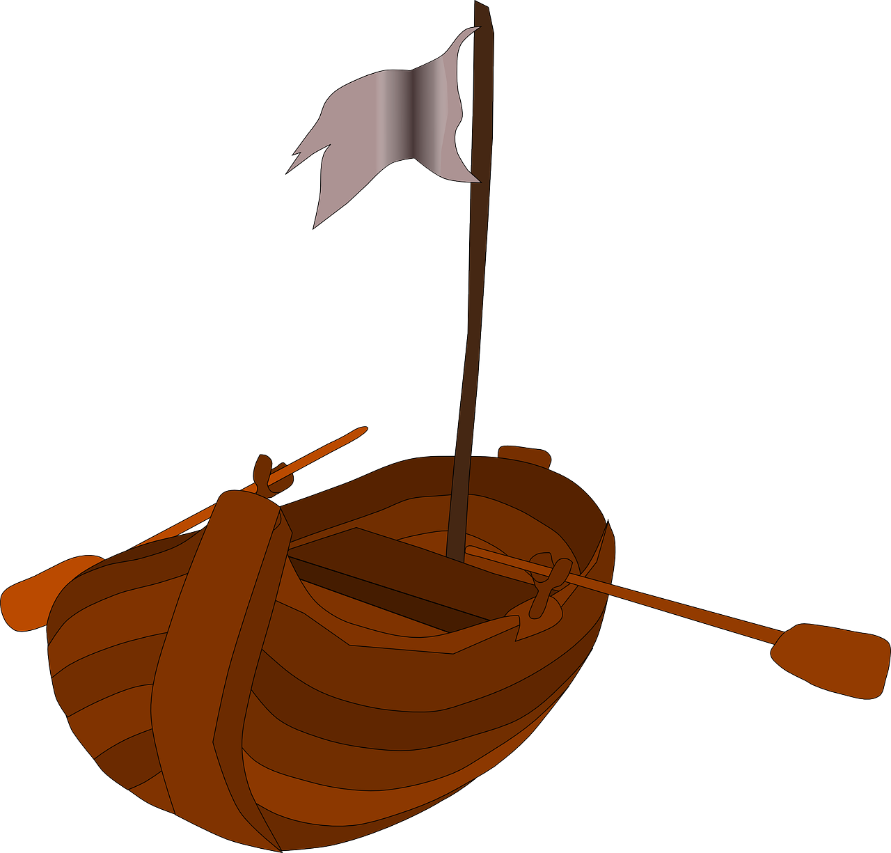 La imagen muestra un bote pirata