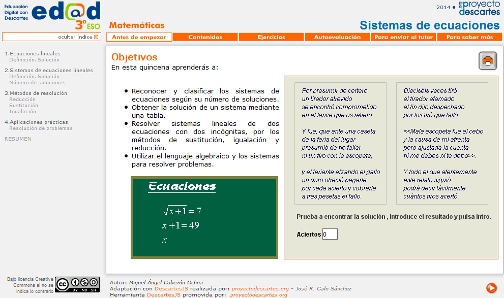 Sistemas ecuaciones