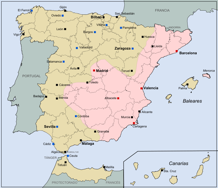 El Frente en octubre de 1937