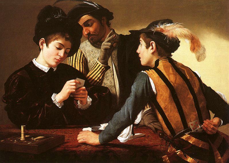 Caravaggio, Jugadores de cartas, 1595