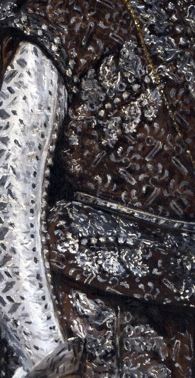 Detalle de Retrato de Felipe IV de castaño y plata