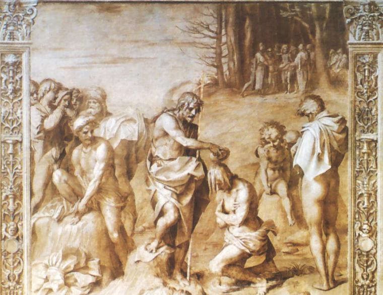 Andrea del Sarto, El bautismo de Cristo