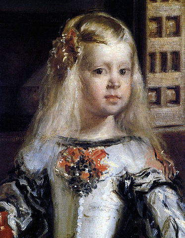 Detalle de la Infanta Margarita en Las Meninas
