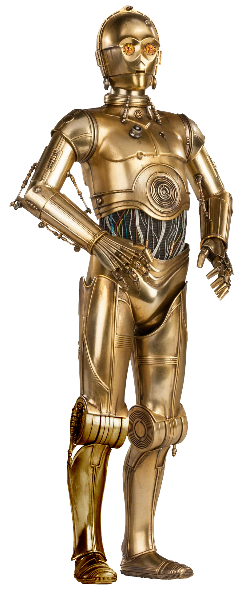 Robot de ficción, que aparece en las películas de Star Wars, especializado en el servicio a los humanos. 