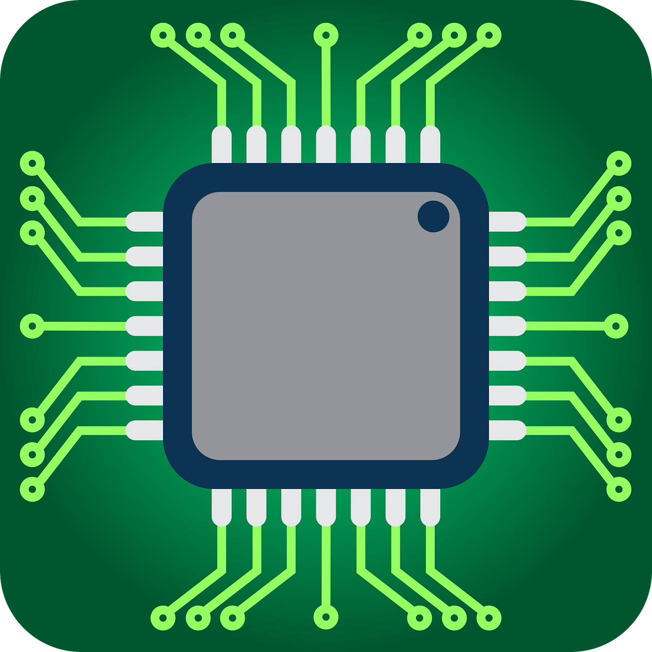 Imagen que representa un circuito electrónico, que puede ser un microcontrolador