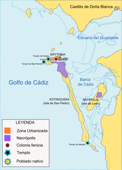 Antigua ciudad de Gadir, la actual Cádiz