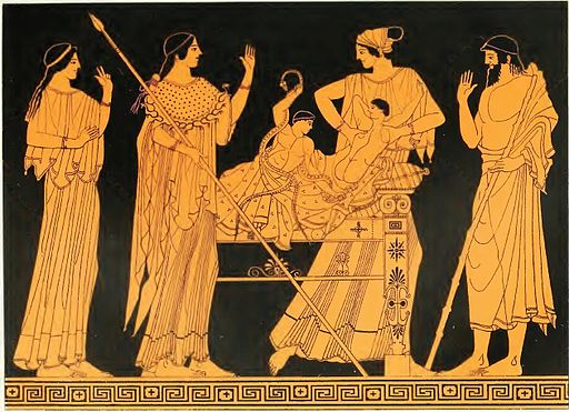 Hércules recién nacido da muerte a dos serpientes enviadas por la celosa Juno