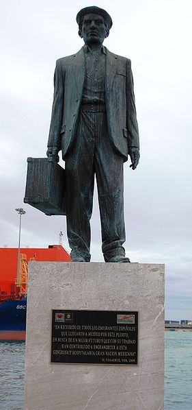 Monumento al emigrante español en Veracruz (México).