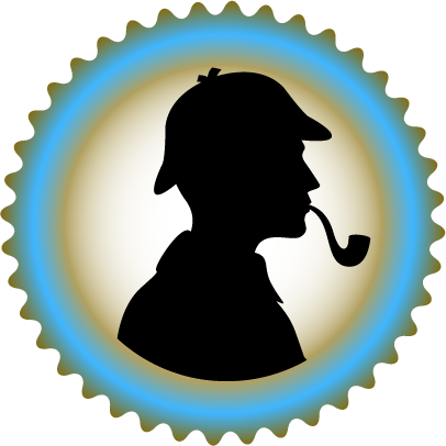 Un detective con sombrero y pipa