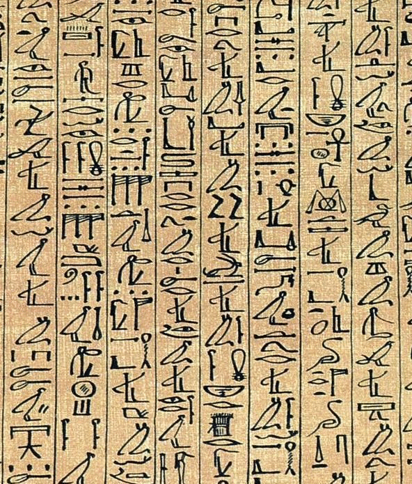 Papiro en donde escribían los egipcios