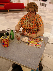 No me moleste...estoy comiendo. Duane Hanson. 
