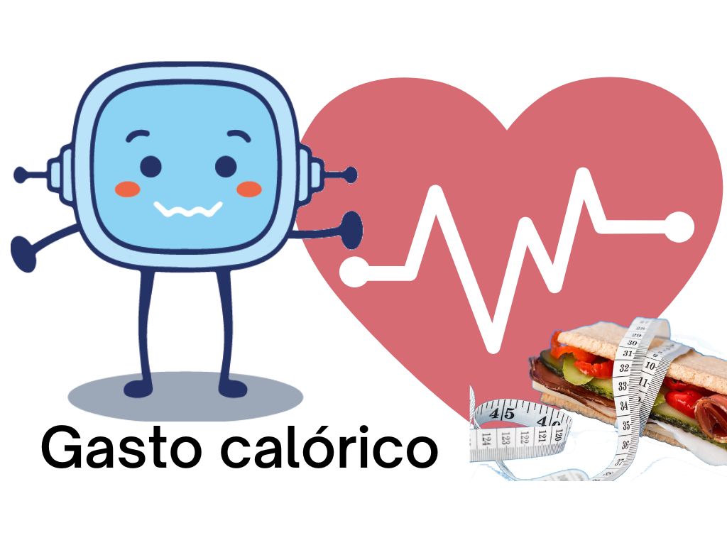Retor muestra un corazón relacionado con el gasto calórico