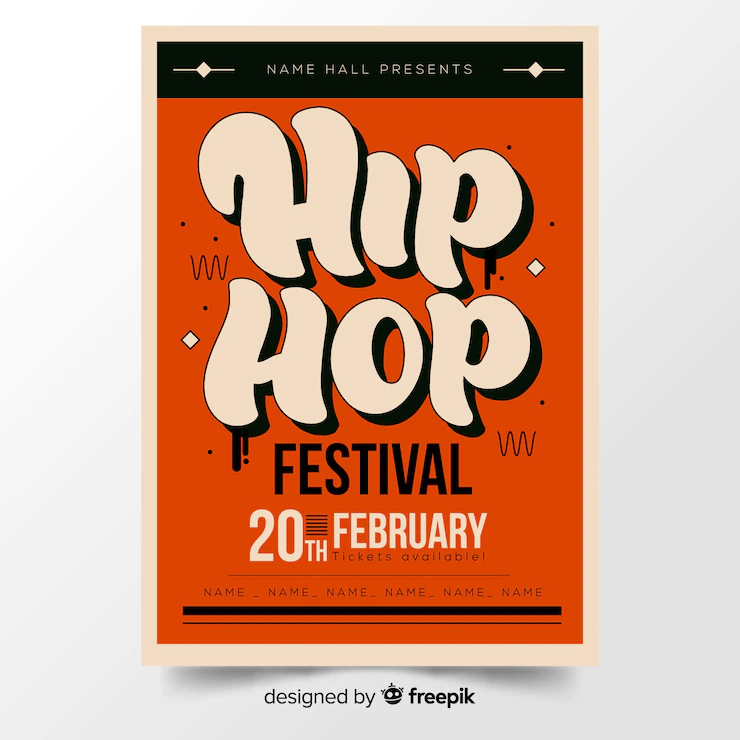 La imagen muestra un poster de un festival de Hip Hop