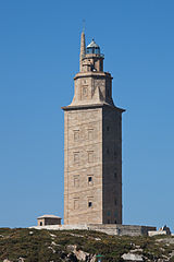 fotografía del faro romano de La Coruña, conocido como la Torre de Hércules