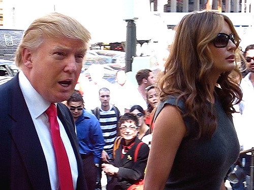 Donald Trump con su esposa Melania