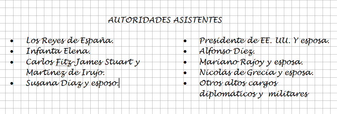 Lista de asistentes al evento