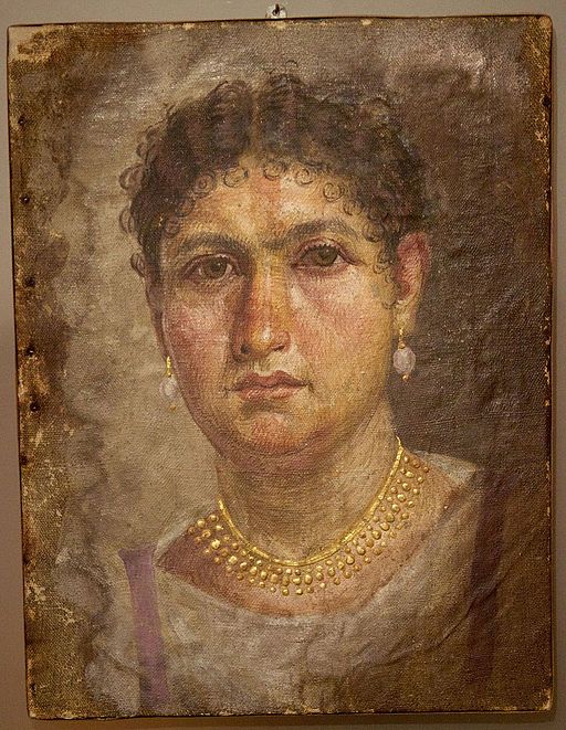 Mujer romana con joyas, s. I d. C.  El Fayum, Egipto