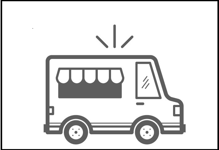 En la imagen se ve un food truck, es decir, un camión convertido en restaurante