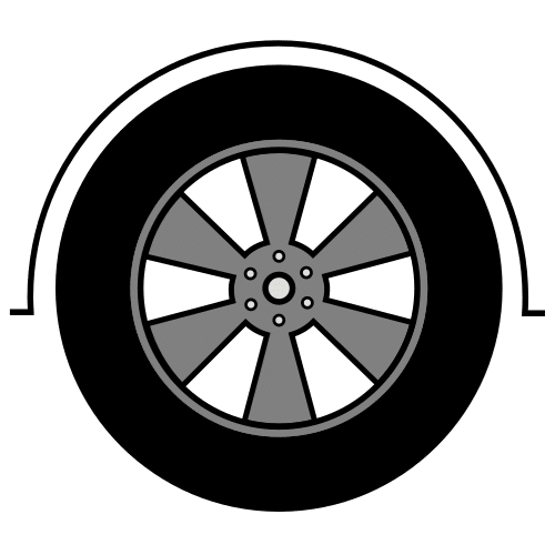 En la imagen se ve la rueda de un vehículo