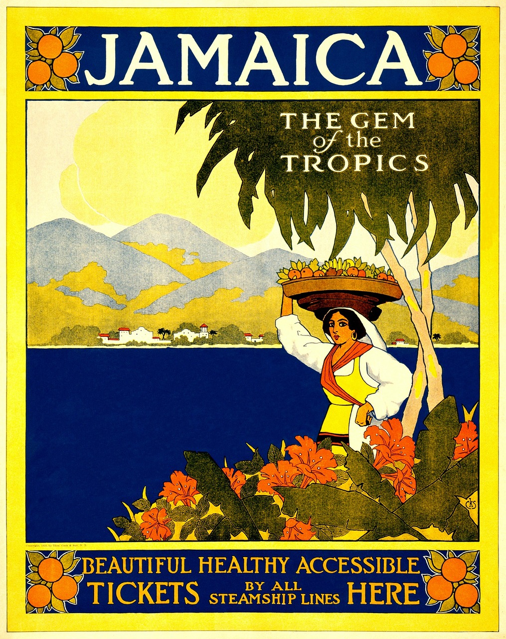 La imagen muestra un póster de Jamaica.
