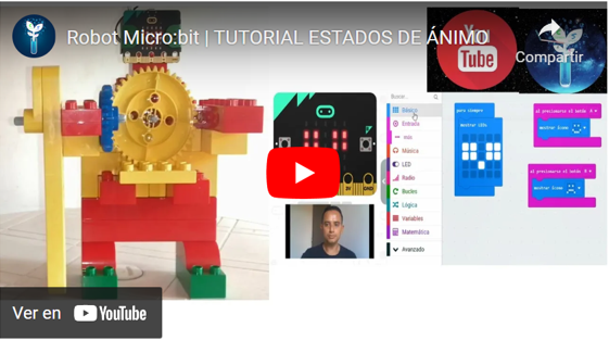 Vídeo sobre Robot Micro:bit ; TUTORIAL ESTADOS DE ÁNIMO