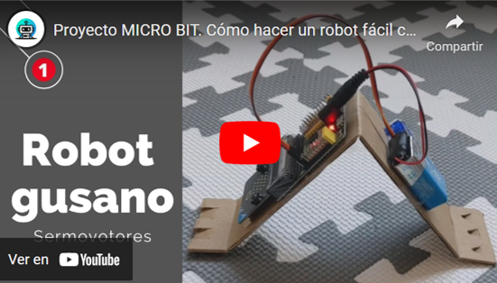Vídeo sobre un proyecto MICRO BIT. Cómo hacer un robot fácil con MICRO:BIT.