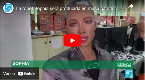 Vídeo sobre la robot Sophia, que será producida en masa para luchar contra el Covid-19