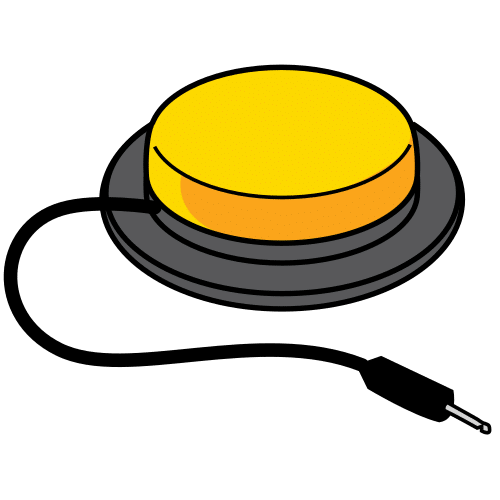 Pictograma de un pulsador de color amarillo