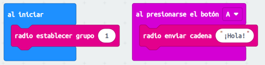 Imagen que muestra programa para establecer canal y enviar mensaje por radio