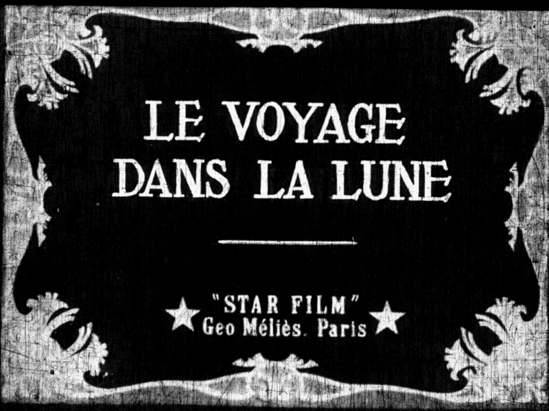 Portada o presentación de Viaje a la luna, de G. Méliès