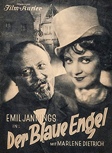 Cartel original de la película El Ángel Azul. 1930