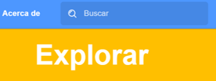 Botón explorar en Scratch que contiene la palabra explorar.