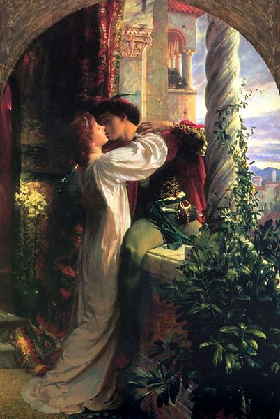 Escena del balcón, por Frank Dicksee