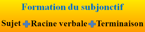 Formation du subjonctif