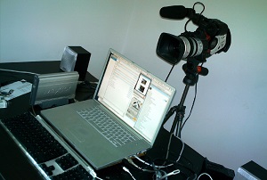 Laptop and camera set up