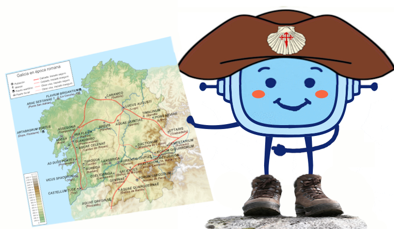 Rétor señalando a Galicia en un mapa