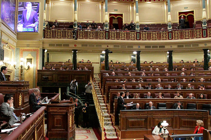 Interior del Congreso de los Diputados