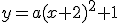 y=a(x+2)^2+1
