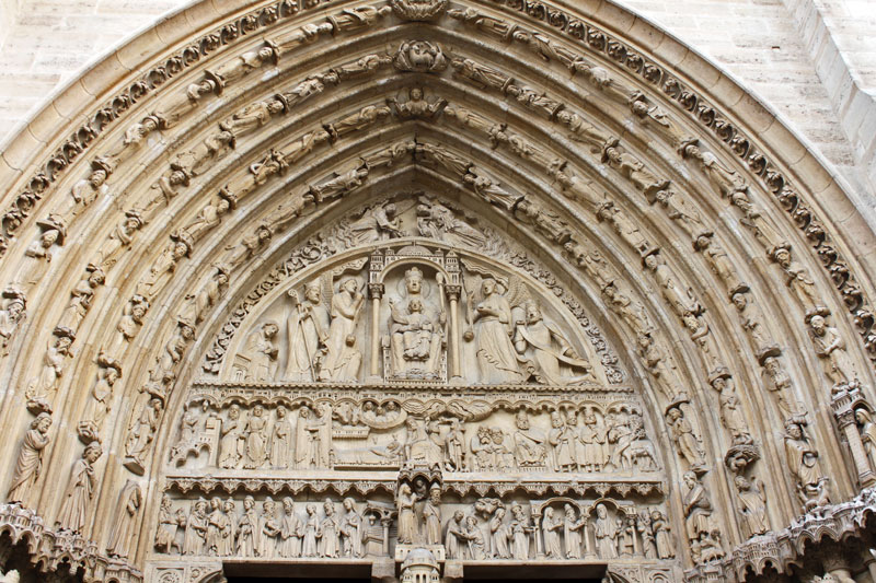 pórtico de una Catedral Pórtico de la Catedral de Notre Dame de París