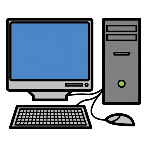 Computadora La imagen muestra un ordenador con el monitor y la pantalla.