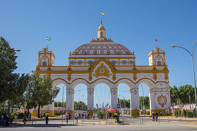 Muestra la portada de una feria