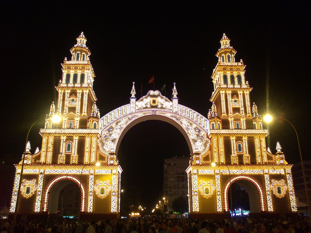 Muestra la portada de una feria