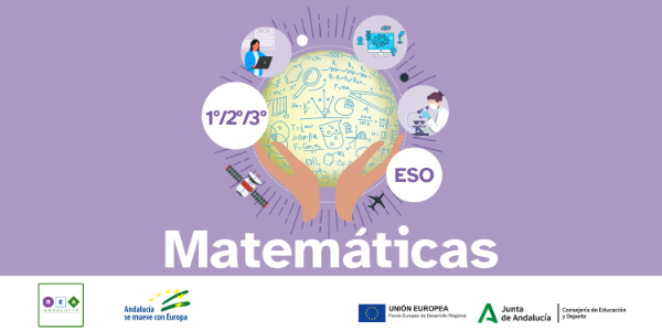 La imagen muestra la portada de los REAS de matemáticas de 1º, 2º y 3º ESO
