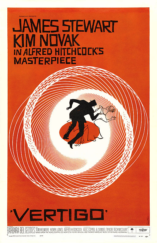 La imagen muestra el cartel de la película vértigo