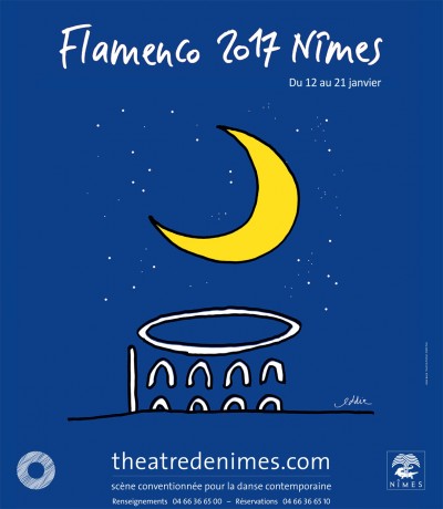 Cartel del festival flamenco de Nimes de 2017